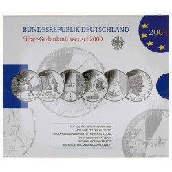 10 Euro Gedenkmünzen-Set Deutschland 2009 Polierte...