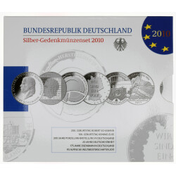 10 Euro Gedenkmünzen-Set Deutschland 2010 Polierte...