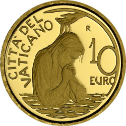 10 Euro Gedenkmünze Vatikan 2023 Gold PP - Die Taufe...