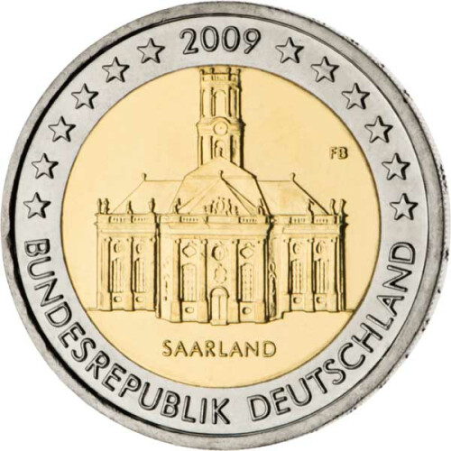 2 Euro Gedenkmünze Deutschland 2009 bfr. - Ludwigskirche