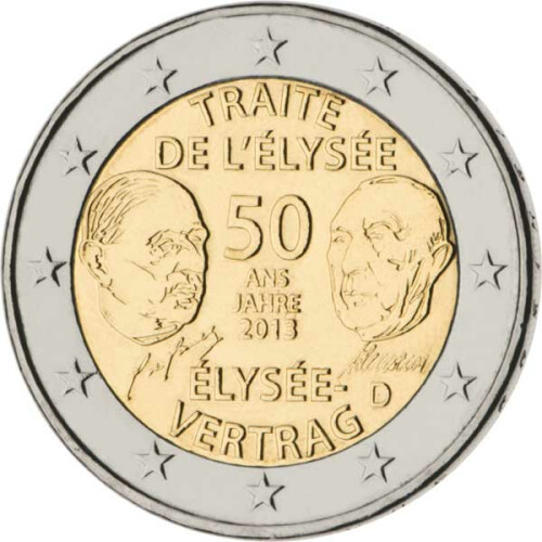 2 Euro Gedenkmünze Deutschland 2013 bfr. - Élysée-Vertrag