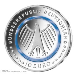 10 Euro Gedenkmünze Deutschland 2024 bfr. - Polizei - J Hamburg