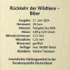 20 Euro Goldmünze "Biber" - Deutschland 2024 - Serie "Rückkehr der Wildtiere" - D München