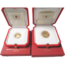 20 + 50 Euro Gold Gedenkm&uuml;nzen-Set Vatikan 2015...