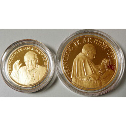 20 + 50 Euro Gold Gedenkmünzen-Set Vatikan 2015 -  Rosenkranz von Pompei