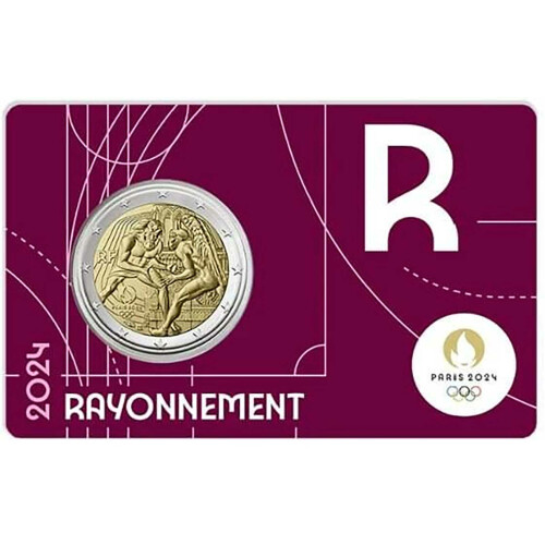 2 Euro Gedenkmünze Frankreich 2024 st - Olympia Herkules - Blister Rayonnement