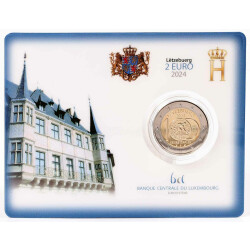 2 Euro Gedenkmünze Luxemburg 2024 st - 100 Jahre Franken / Feierstëppler - CoinCard