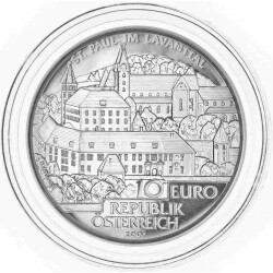 10 Euro Gedenkmünze Österreich 2007 Silber PP - St. Paul im Lavanttal