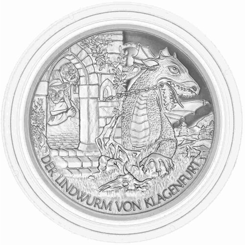 10 Euro Gedenkmünze Österreich 2011 Silber PP - Der Lindwurm in Klagenfurt