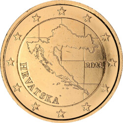 2 Euro Kroatien 2023 vergoldet