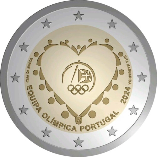 2 Euro Gedenkmünze Portugal 2024 bfr. - Teilnahme Olympische Spiele 2024