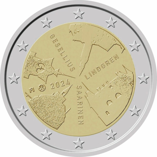 2 Euro Gedenkmünze Finnland 2024 PP - Finnische Architektur