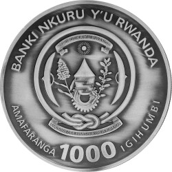 1000 Francs Ruanda 2023 - 3 Unzen High Relief Silber BU - Great Eastern