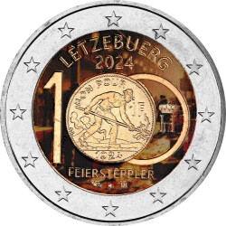2 Euro Luxemburg 2024 - 100 Jahre Franken - coloriert /...