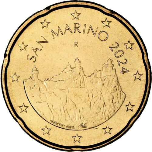 20 Cent Kursmünze San Marino 2024 bankfrisch - 3 Türme