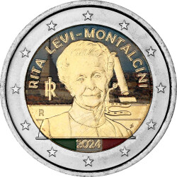 2 Euro Italien 2024 - Rita Levi-Montalcini - coloriert /...