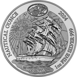 50 Francs Ruanda 2024 - 1 Unze Silber BU - Cutty Sark