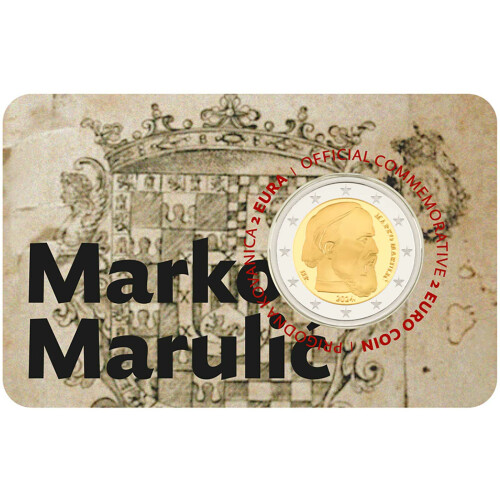 2 Euro Gedenkmünze Kroatien 2024 st - Marko Marulić - in CoinCard