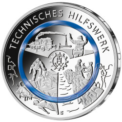 10 Euro Gedenkm&uuml;nze Deutschland 2025 bfr. - THW