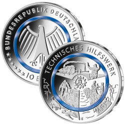 10 Euro Gedenkmünze Deutschland 2025 bfr. - THW - G Karlsruhe