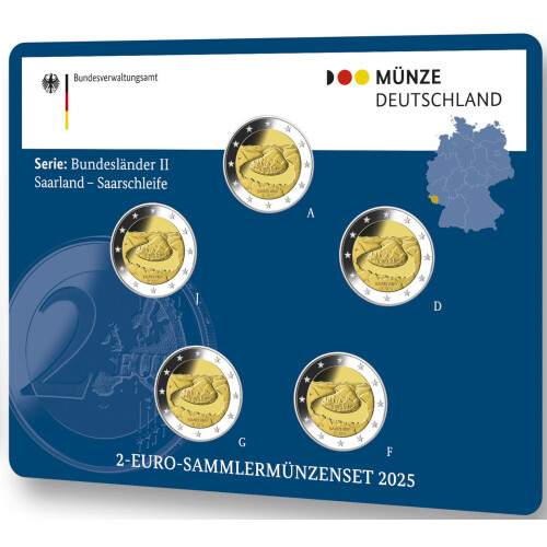 2 Euro Gedenkmünze Deutschland 2025 st - Saarschleife - im Blister