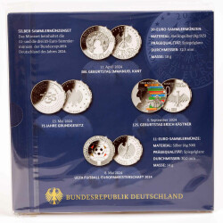 20 + 11 Euro Gedenkmünzen-Set Deutschland 2024...