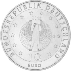 Jahressatz: 5 x 10 Euro Deutschland 2012 CuNi bfr. - Alle fünf Ausgaben!