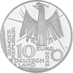 Jahressatz: 5 x 10 Euro Deutschland 2012 CuNi bfr. - Alle fünf Ausgaben!