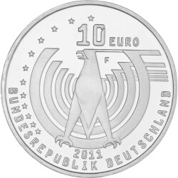 Jahressatz: 6 x 10 Euro Deutschland 2011 Silber/  CuNi bfr. - Alle sechs Ausgaben!