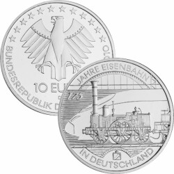 Jahressatz: 6 x 10 Euro Deutschland 2010 Silber bfr. - Alle sechs Ausgaben!