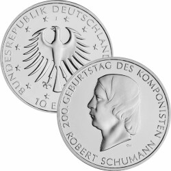 Jahressatz: 6 x 10 Euro Deutschland 2010 Silber bfr. - Alle sechs Ausgaben!