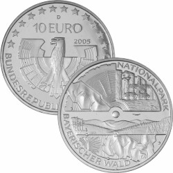 Jahressatz: 6 x 10 Euro Deutschland 2005 Silber bfr. - Alle sechs Ausgaben!