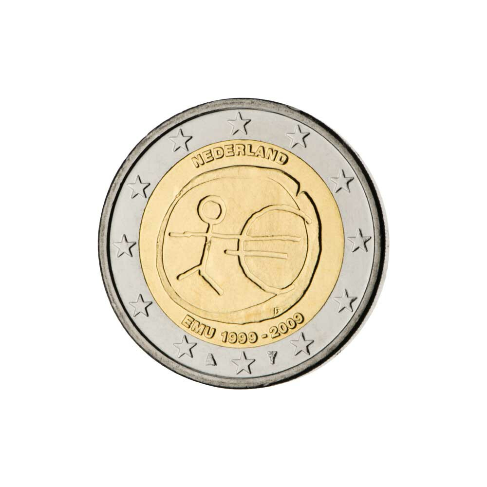 2 Euro Gedenkmünze Niederlande 2009 Bfr 10 Jahre Wwu 1395