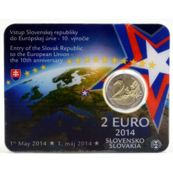 2 Euro Gedenkm&uuml;nze Slowakei 2014 - 10 Jahre...