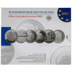 10 Euro Gedenkmünzen-Set Deutschland 2005 Polierte...