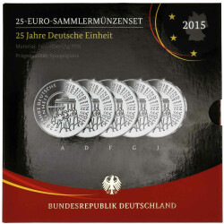 5 x 25 Euro Gedenkmünze Deutschland 2015 Silber PP -...