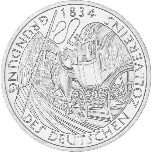 5 DM Gedenkmünze 1984 - 150 Jahre Zollvereins