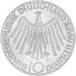 10 DM Gedenkmünze 1972 G - Strahlenspirale Deutschland
