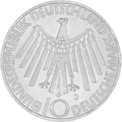 10 DM Gedenkmünze 1972 J - Strahlenspirale Deutschland