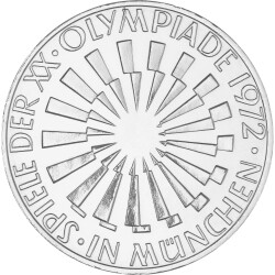 10 DM Gedenkmünze 1972 G - Strahlenspirale München