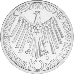 10 DM Gedenkmünze 1972 J - Strahlenspirale München