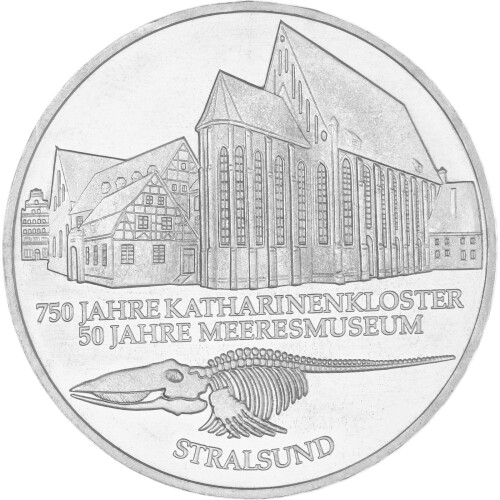 10 DM Gedenkmünze 2001 A - Katharinenkloster & Meeresmuseum Stralsund