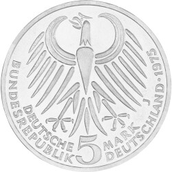 5 DM Gedenkmünze 1975 - 50. Todestag Friedrich Ebert