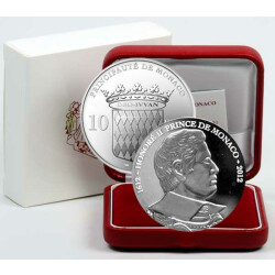 10 Euro Gedenkm&uuml;nze Monaco 2012 Silber PP -...